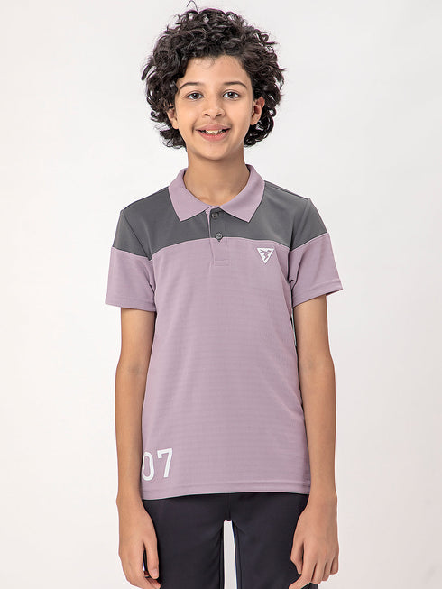 Boys Colorblock Slim Fit Polo T-shirt with TECHNOCOOL+