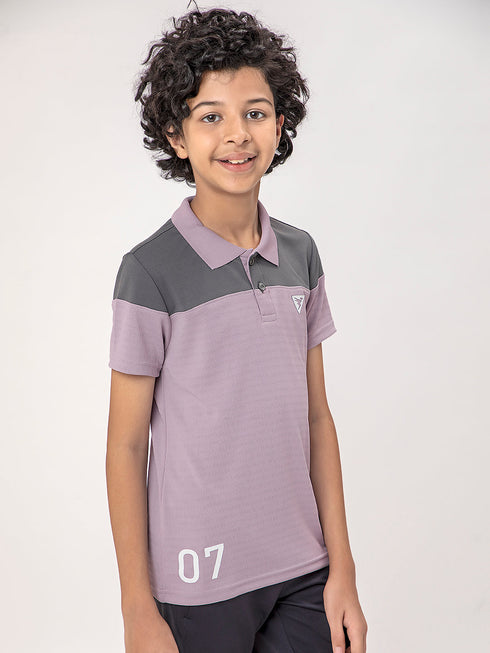 Boys Colorblock Slim Fit Polo T-shirt with TECHNOCOOL+