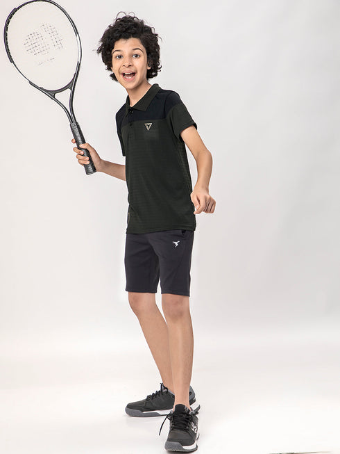 Boys Colorblock Slim Fit Polo T-shirt with TECHNOCOOL+