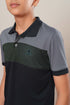 Boys Colorblock Slim Fit Polo Sports T-shirt with TECHNOCOOL+