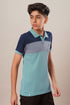Boys Colorblock Slim Fit Polo Sports T-shirt with TECHNOCOOL+