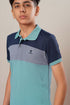 Boys Colorblock Slim Fit Polo Sports T-shirt with TECHNOCOOL+