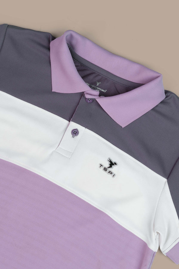 Boys Colorblock Slim Fit Polo Sports T-shirt with TECHNOCOOL+