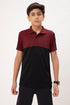 Boys Colorblock Slim Fit Polo T-shirt with TECHNO COOL+
