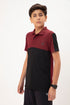 Boys Colorblock Slim Fit Polo T-shirt with TECHNO COOL+