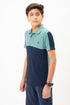 Boys Colorblock Slim Fit Polo T-shirt with TECHNO COOL+