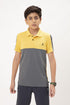 Boys Colorblock Slim Fit Polo T-shirt with TECHNO COOL+