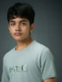 Boys Printed Slim Fit Round Neck Sports T-shirt with TECHNOCOOL+