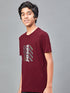 Boys Printed Slim Fit Round Neck Sports T-shirt with TECHNOCOOL+