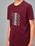 Boys Printed Slim Fit Round Neck Sports T-shirt with TECHNOCOOL+