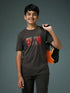 Boys Printed Slim Fit Round Neck Sports T-shirt with TECHNOCOOL+