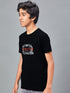 Boys Printed Slim Fit Round Neck Sports T-shirt with TECHNOCOOL+