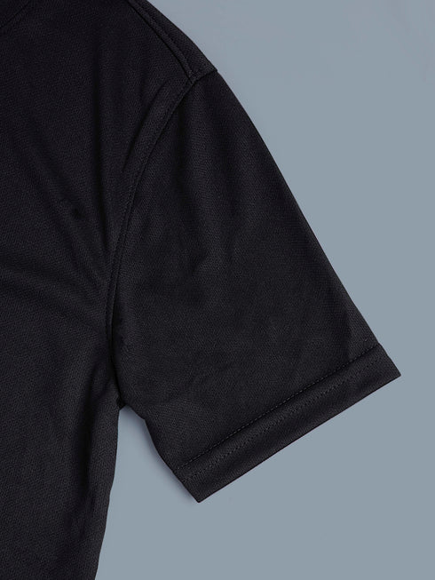 Boys Printed Slim Fit Round Neck Sports T-shirt with TECHNOCOOL+