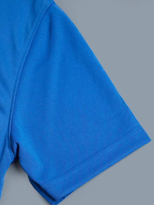 Boys Printed Slim Fit Round Neck Sports T-shirt with TECHNOCOOL+