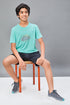 Boys Printed Slim Fit Round Neck Sports T-shirt with TECHNOCOOL+