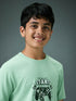 Boys Printed Slim Fit Round Neck Sports T-shirt with TECHNOCOOL+