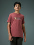Boys Printed Slim Fit Round Neck Sports T-shirt with TECHNOCOOL+