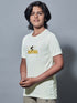 Boys Printed Slim Fit Round Neck Sports T-shirt with TECHNOCOOL+