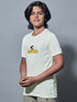 Boys Printed Slim Fit Round Neck Sports T-shirt with TECHNOCOOL+
