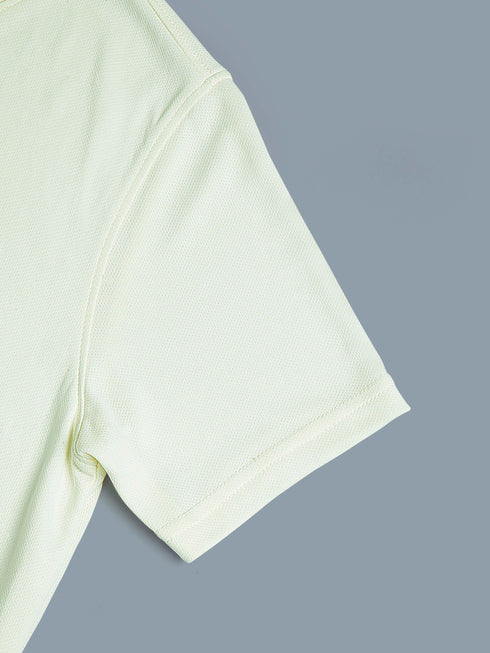 Boys Printed Slim Fit Round Neck Sports T-shirt with TECHNOCOOL+