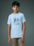 Boys Printed Slim Fit Round Neck Sports T-shirt with TECHNOCOOL+