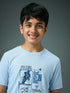 Boys Printed Slim Fit Round Neck Sports T-shirt with TECHNOCOOL+