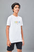 Boys Printed Slim Fit Round Neck Sports T-shirt with TECHNOCOOL+