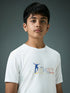 Boys Printed Slim Fit Round Neck Sports T-shirt with TECHNOCOOL+