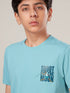 Boys Printed Slim Fit Round Neck Sports T-shirt with COTFLEX