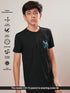 Boys Printed Slim Fit Round Neck Sports T-shirt with COTFLEX