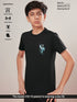 Boys Printed Slim Fit Round Neck Sports T-shirt with COTFLEX