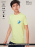 Boys Printed Slim Fit Round Neck Sports T-shirt with COTFLEX