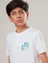 Boys Printed Slim Fit Round Neck Sports T-shirt with COTFLEX