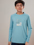 Boys Solid Slim Fit Round Neck Sports T-shirt with COTFLEX