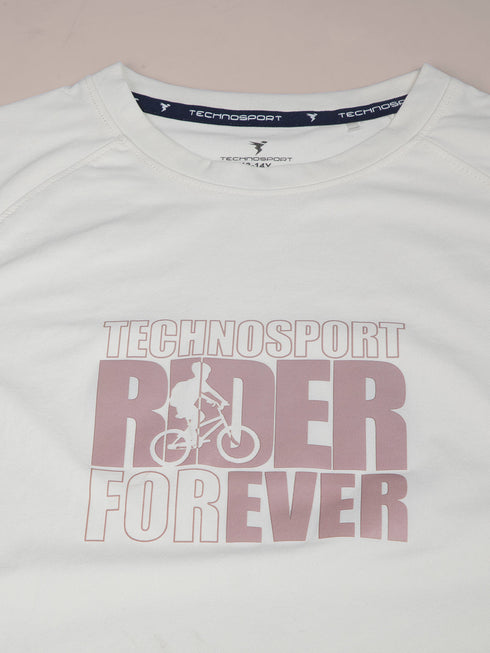 Boys Solid Slim Fit Round Neck Sports T-shirt with COTFLEX