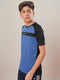 Boys Colorblock Slim Fit Round Neck T-shirt with DOUBLE COOL