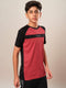 Boys Colorblock Slim Fit Round Neck T-shirt with DOUBLE COOL