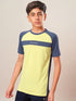 Boys Colorblock Slim Fit Round Neck T-shirt with DOUBLE COOL