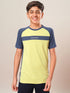 Boys Colorblock Slim Fit Round Neck T-shirt with DOUBLE COOL