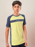 Boys Colorblock Slim Fit Round Neck T-shirt with DOUBLE COOL