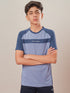 Boys Colorblock Slim Fit Round Neck T-shirt with DOUBLE COOL