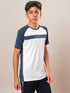 Boys Colorblock Slim Fit Round Neck T-shirt with DOUBLE COOL