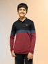 Boys Colorblock Slim Fit Polo Sports T-shirt with TECHNO DRY