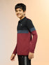 Boys Colorblock Slim Fit Polo Sports T-shirt with TECHNO DRY