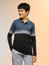 Boys Colorblock Slim Fit Polo Sports T-shirt with TECHNO DRY