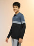 Boys Colorblock Slim Fit Polo Sports T-shirt with TECHNO DRY