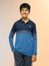 Boys Colorblock Slim Fit Polo Sports T-shirt with TECHNO DRY