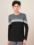 Boys Colorblock Slim Fit Round Neck Sports T-shirt with TECHNO DRY