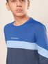 Boys Colorblock Slim Fit Round Neck Sports T-shirt with TECHNO DRY