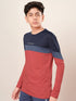 Boys Colorblock Slim Fit Round Neck Sports T-shirt with TECHNO DRY